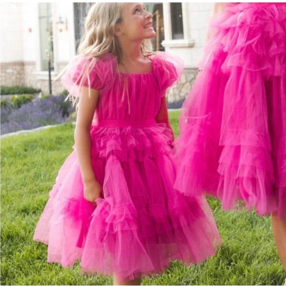 Ivy City Co Mini Pixie Dress Hot Pink Girls Size 6/7